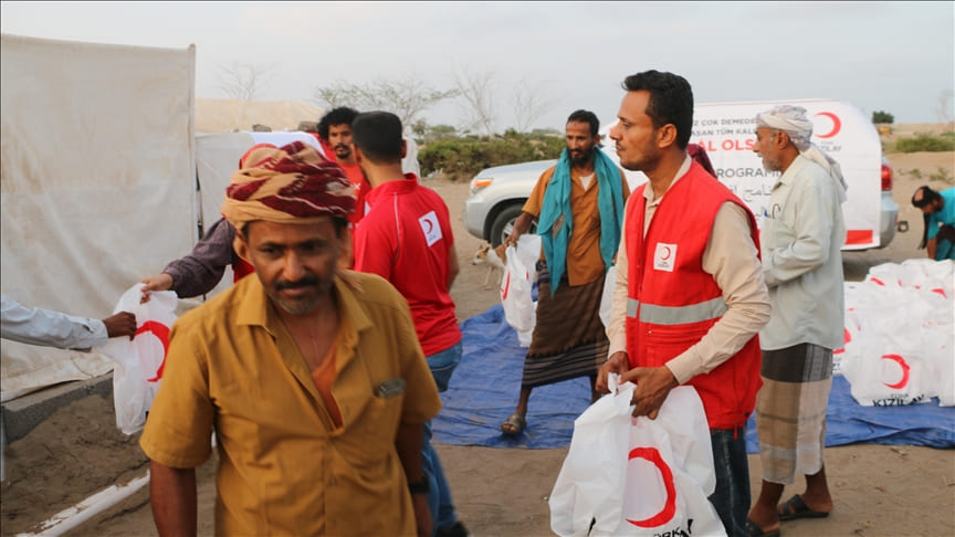 توزيع مساعدات رمضانية على 1150 أسرة في اليمن
