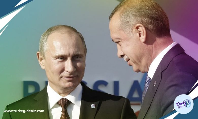 الرئيس التركي رجب طيب أردوغان مع نظيره الروسي فلاديمير بوتين في مدينة سوتشي الروسية
