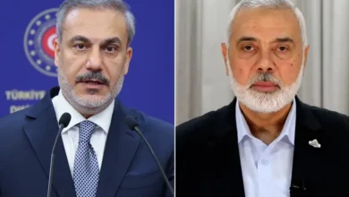 محادثات بين هنية و وزير الخارجية التركي فيدان في تركيا